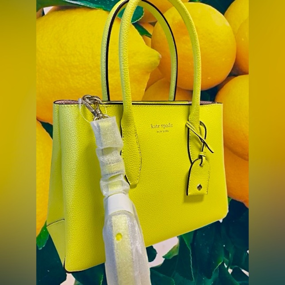 Kate Spade NWT Pebbled Leather Crossbody/Satchel Bag  RP Structured $329 Yellow